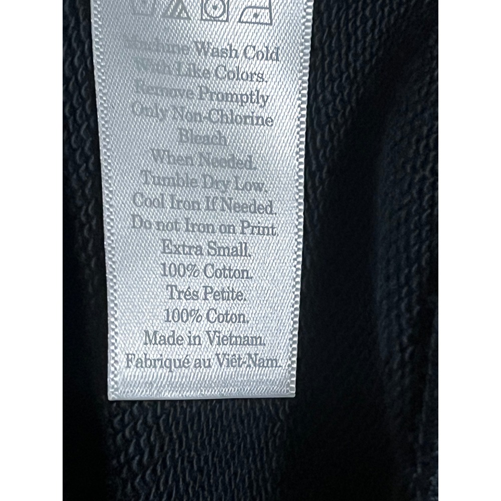 Everlane 100% Human Black Crew Neck Sweatshirt XS Extra Small Cotton - Picture 4 of 5